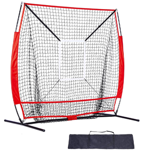 Rete da Allenamento Pieghevole Rossa per <span class=keywords><strong>Baseball</strong></span> e Softball, per Interni ed Esterni, con Funzione di Rimbalzo e Blocco - Product Image 1