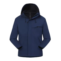 Veste bomber à capuche réversible en polaire unisexe personnalisée pour l'hiver, 3 en 1, teinte unie, imperméable, coupe-vent, softshell pour l'extérieur