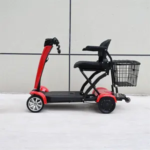 great going up and down hills travel the lake Auto Fold 4 wheelchair scooter auto folding mobility scooter