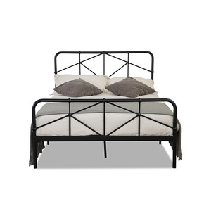 Evergreen Design Double Queen Metal Bed Frame Cabecero curvo Estilo moderno Sueño cómodo para dormitorios Hoteles PADDINGTON - Product Image 1