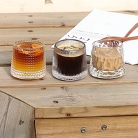 Ensemble de trois verres rotatifs pour café, thé au lait et boissons froides, style célébrité internet, verre à whisky pour la maison, directement de l'usine