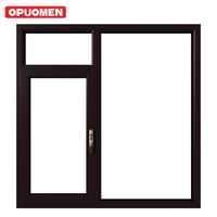 Ventana de Aluminio Horizontal, Abatible y Oscilobatiente, Resistente al Viento, con Doble Acristalamiento y Mosquitera