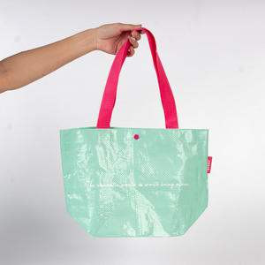 OEM/ODM Sac fourre-tout personnalisé Sac à provisions en nylon réutilisable tissé en PP laminé écologique avec logo personnalisé et couleur promotionnelle - Product Image 1