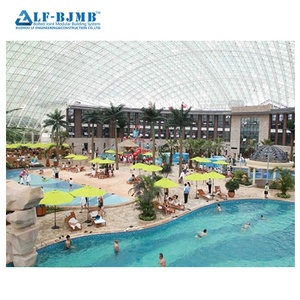 Tetto a traliccio spaziale curvo zincato per piscina coperta di lusso e sala acquatica - Product Image 2