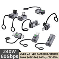 Adaptor USB4 V2 Tipe-C 240W PD Pengisian Cepat Transfer Data OTG Baru untuk Laptop Ponsel Tablet