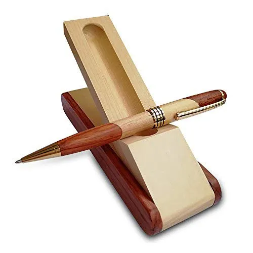 מוצר חדש מותאם אישית במבוק עץ כדורי עטים עץ תיבת כדורי עט מתנת סט במבוק ballpen