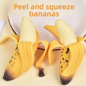 Jouet réaliste en forme de banane pelable, effet peau détachable, simulation de fruit pour les farces, le bureau, le soulagement du stress, cadeau - Product Image 2