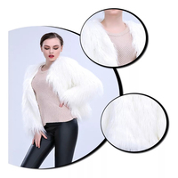 Manteau en fausse fourrure pelucheuse, manteau LED de Noël, costume de soirée en boîte de nuit d'Halloween, veste en fourrure Teddy pour femme, veste en fourrure pour banquet d'hiver