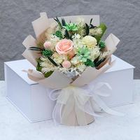 Kotak Hadiah Buket Mawar Abadi BH Creative, Rangkaian Bunga Mewah Romantis untuk Hari Valentine/Qixi/Hari Ibu