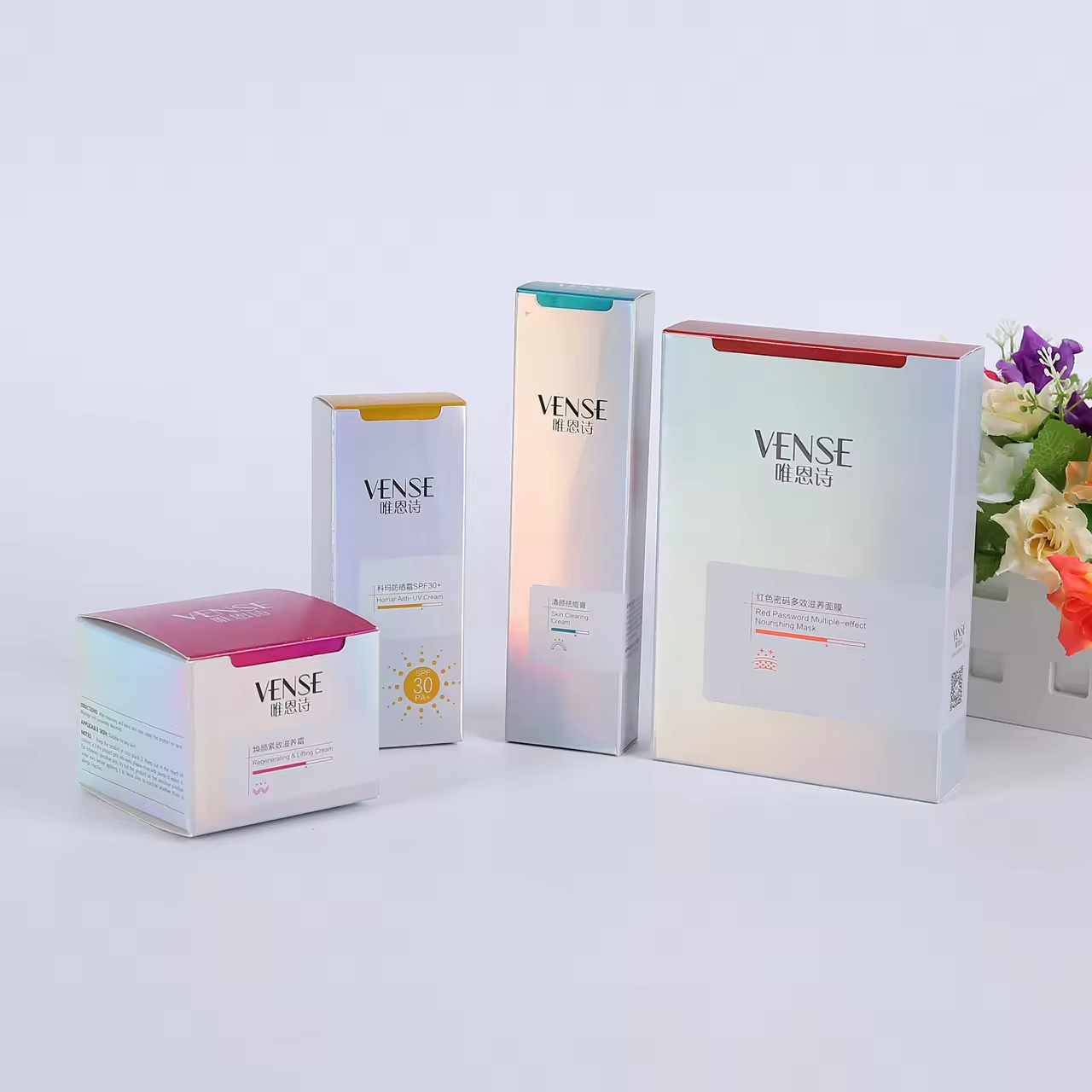 Packing Design Service Customized Printing Thickened Recycled Folded Cardboard Packing Paper Box for Cosmetics Jewelry Gift