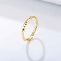 Bagues en or minimalistes de luxe, bagues en or 14 carats pour femmes, alliances en argent, bijoux en argent 925