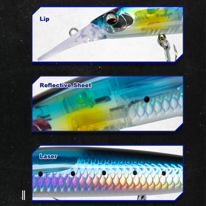 Leurre de pêche Flash Minnow 135mm 27g, Jerkbait à longue portée, flottant lentement et coulant lentement, leurre dur pour achigan et <span class=keywords><strong>brochet</strong></span>, vente <span class=keywords><strong>en</strong></span> gros - Product Image 4