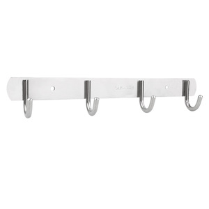 Wei Privilege Stainless Steel Wall <b>Hooks</b> 304 Rectangle Minimalist Easy Install Kitchen <b>Bathroom</b> Towel Coat Rack - Product Image 4