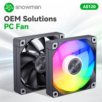 Ventilador de Chasis SNOWMAN Factory Supply AS120-ARGB-BK de 120 mm, 5 V, ARGB, con Rodamiento Fluido, Resistente al Agua, 50000 Horas de Vida Útil, para Refrigeración de Cajas de PC