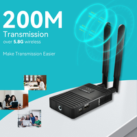 Extensor HDMI Inalámbrico de 5.8G, Transmisión Máxima de 200M, Compatible con 1080P 60Hz, Baja Latencia, Control Remoto IR Bidireccional para Estudio, Escenario y Transmisiones en Vivo