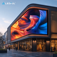 Écran LED 3D anamorphique P4.81 pour l'angle d'une rue commerçante avec taux de rafraîchissement élevé et installation fixe dans un meuble d'angle