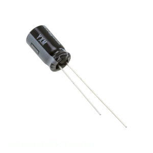 ตัวเก็บประจุแบบมีรูผ่านสำหรับ100YXM10MEFCTA6.3X11 10 uF เรเดียล th10 uF 20% 100V - Product Image 1