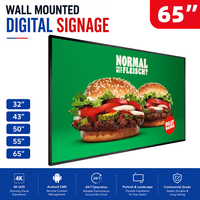 Lecteur vidéo Android KINGONE OEM pour intérieur, affichage numérique, écran LCD publicitaire mural de 55 pouces pour hôtel, aéroport