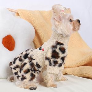 Vestido con Estampado de Leopardo para Perro, Ropa para Mascotas de Poliéster Beige, Suéter para Cachorros Yorkshire Terrier y Chihuahua - Product Image 4