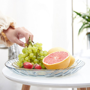 Nordic Gold Plastic Fruit Platter Round Transparent Party Serving Dish Dishes & Plates - Product Image 4