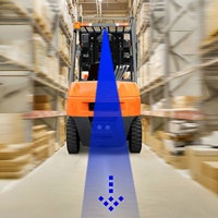 Feu de signalisation de sécurité Blue Arrow certifié EMC, 9x5W LED haute puissance IP6K9K 10-80V clignotant pour balayeuse de rue