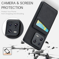 Compatible pour XiaoMi 13/pro RedMI Note12pro + étui portefeuille avec porte-carte, étui de téléphone en cuir housse de protection à rabat carte de crédit