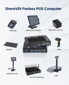 Nueva Mini PC Industrial DDR3, Computadora de Escritorio sin Ventilador, Pentium N3710, 8GB RAM, 256 SSD, RJ45 LAN/4COM, RJ11 y PS/2, <span class=keywords><strong>para</strong></span> Negocios y Puntos de Venta - Product Image 5