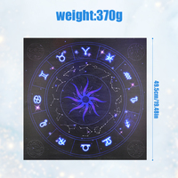 Planche de lecture de tarot Tailai Zodiac Astrology Crystal Grid Board Constellation, design néon, roue céleste, écologique
