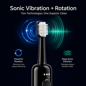Nuovo Spazzolino Sonico Vibrante Girevole 3 in <span class=keywords><strong>1</strong></span> 2026, Pulizia a 360°, Impermeabile IPX7, Ricarica Wireless, Timer 2 Minuti, 35+ Giorni di Autonomia - Product Image 2