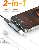 Adaptateur audio USB-C vers 3,5 mm CableCreation avec charge rapide PD 60W et DAC, répartiteur de prise casque pour iPhone 16 15 Pixel MacBook