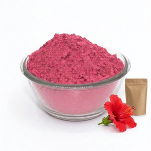 Poudre de fleurs d'hibiscus en vrac pour les formulations de teintures capillaires naturelles - Product Image 1