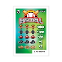 Boletos de Lotería Personalizados con Tiradores y 3 Ventanas, Impresos en Cartón/Papel Periódico, Serigrafiados, Tamaño y Tasa de Ganancia Personalizables