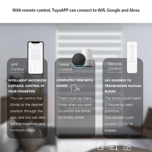 ม่านหน้าต่างไฟฟ้าอัตโนมัติอัจฉริยะ Alexa อัจฉริยะ, ม่านบังตาสำหรับหน้าต่าง - Product Image 5