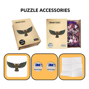 Puzzle en bois personnalisé romantique avec motif <span class=keywords><strong>de</strong></span> renard, conception <span class=keywords><strong>de</strong></span> paire entrelacée, <span class=keywords><strong>pour</strong></span> cadeaux d'anniversaire et décoration <span class=keywords><strong>de</strong></span> couples - Product Image 2