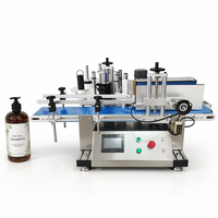 Machine d'étiquetage entièrement automatique horizontale pour bouteilles rondes, conteneurs, bocaux et baumes à lèvres