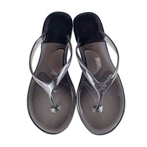 Sandales de plage pour femmes, style coréen, transparentes, légères, à bout fermé, avec empeigne en tricot respirant et fermeture à bride, semelle extérieure en plastique - Product Image 5