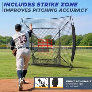 Red de Entrenamiento de Béisbol/Sóftbol Todo en Uno de 7x7 Pies con Marco de Arco, Incluye Tee y <span class=keywords><strong>Zona</strong></span> de Strike para Práctica de Béisbol en el Patio Trasero - Product Image 2