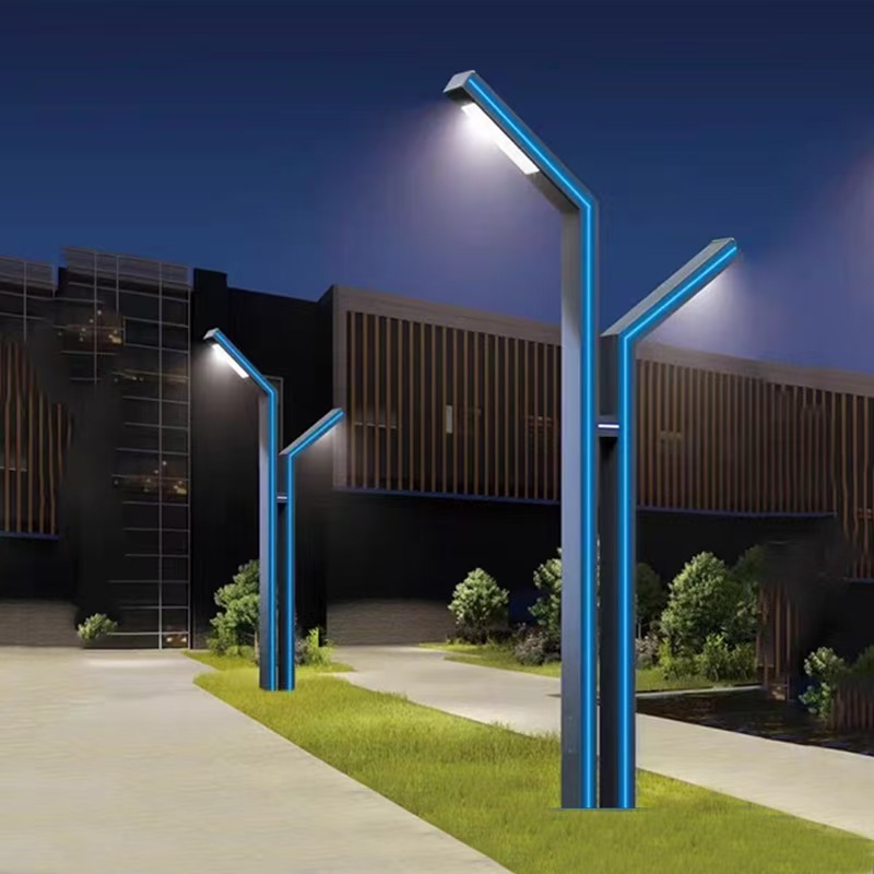 Solar LED IP68 Rated Aluminum Profile Post Top Street Light for Villa & Garden 3m/3.5m Outdoor Use