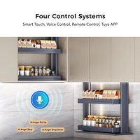 Cesto Elevatório Elétrico Inteligente de Design Moderno, Ajustável e Motorizado, para Armazenamento em Armários Superiores de Cozinha