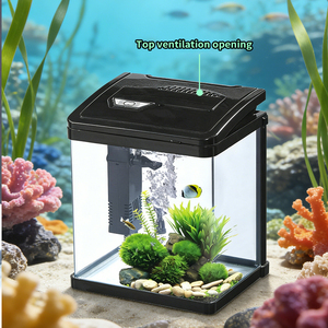 <span class=keywords><strong>Acquario</strong></span> in Vetro Personalizzabile con Luce LED Integrata e Filtro, Mini <span class=keywords><strong>Acquario</strong></span> da Scrivania per Decorazione Casa e Ufficio - Product Image 5