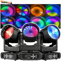 Marslite - Luces de Escenario Móviles con Zoom Fresnel RGB LED de 150 W, con Efecto Halo, para DJ, Discoteca, Fiesta, Boda