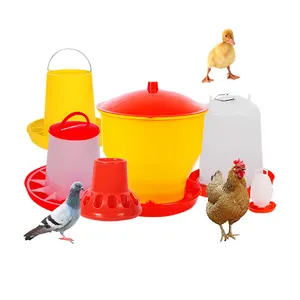 Plastic Manual Chicken Poultry Feeders No Waste Automatic Baby Chick Quail Chicken Feeding Bucket