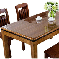 Nappe de table transparente en vinyle plastique rigide imperméable, anti-déversement, anti-huile, résistante, pour la cuisine
