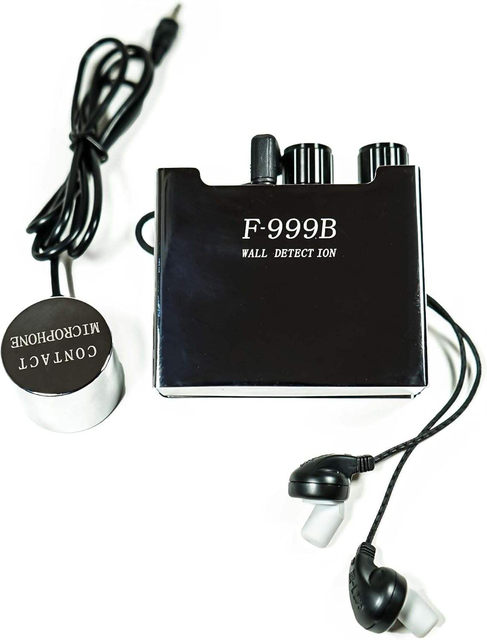 F999B Professional Wall Mounted Microphone for Listening with Filter System Security Privacy Sound Amplifier Pipe Water Detector