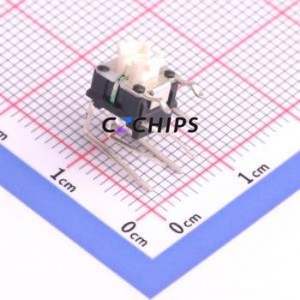 K6-6151F04 Tactile Switch Through hole Component (THT) Switch 1.6N Right Angle Insert 7.3mm 7.35mm - Product Image 2
