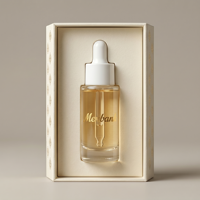 Flacon de sérum en verre cylindrique de haute qualité, personnalisable, finition mate, rechargeable, avec bouton poussoir métallique, emballage cosmétique