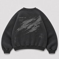 Sweat-shirt Homme Personnalisé à Épaules Larges, Motif Décontracté, Printemps, Ouvert sur le Devant, Surdimensionné, Doux et Tendance, Style Pullover