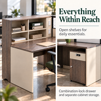 Système de bureaux en plancher libre avec rangements personnels et cloisons de séparation – Tailles et configurations personnalisées pour projets commerciaux