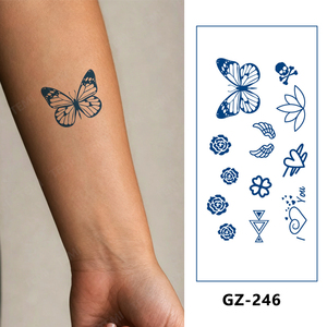 Tatuaje Semipermanente con Tinta Vegetal 100% Segura y Natural, Resistente al Agua, Duración de 1-2 Semanas, Diseño de Brújula <span class=keywords><strong>para</strong></span> <span class=keywords><strong>Brazo</strong></span>, Venta al Por Mayor de Fábrica - Product Image 4