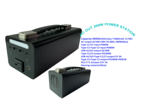 Batterie Externe Portable ODM AC200W, Station d'Énergie 60000mAh avec Prise 3 Broches en Aluminium, Inverseur pour Tous les Téléphones, Idéale pour l'Extérieur - Product Image 1
